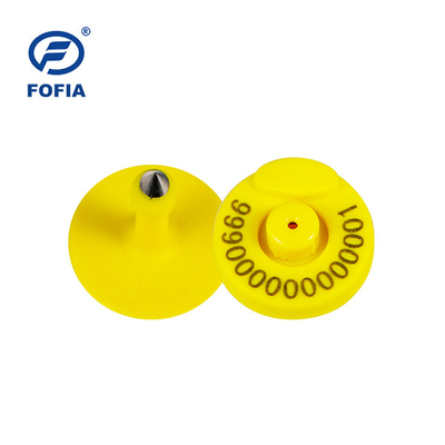 FOFIA RFID ইলেকট্রনিক ইয়ার ট্যাগ গরুর জন্য গরুর জন্য থার্মোমিটার সহ পশু ট্র্যাকিং ট্যাগ