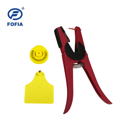 FOFIA RFID ইলেকট্রনিক ইয়ার ট্যাগ গরুর জন্য গরুর জন্য থার্মোমিটার সহ পশু ট্র্যাকিং ট্যাগ