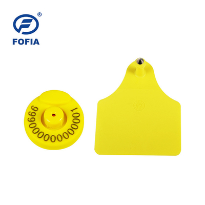 FOFIA RFID ইলেকট্রনিক ইয়ার ট্যাগ গরুর জন্য গরুর জন্য থার্মোমিটার সহ পশু ট্র্যাকিং ট্যাগ