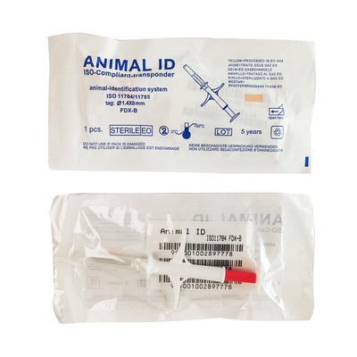 R/W স্ট্যান্ডার্ড ISO 11784/5 FDX-B প্রাণী সনাক্তকরণের জন্য সাদা সিরিঞ্জের আইএসও সনাক্তকরণ মাইক্রোচিপ
