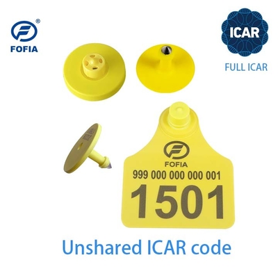 FULL ICAR সার্টিফাইড FDX-B গরুর কানের ট্যাগ 134.2khz Rfid কানের ট্যাগ