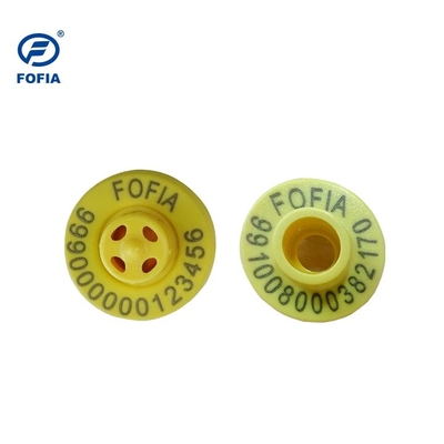 ISO11784/5 অশেয়ার্ড ICAR কোড ফুল ICAR ET908 গোলাকার RFID ইয়ার ট্যাগ, প্রাণী সনাক্তকরণের জন্য BLE রিডার সমর্থন সহ