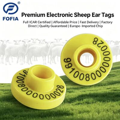 ইলেক্ট্রনিক ইয়ার ট্যাগ RFID ISO11784 85 FDX B কমপ্লায়েন্ট আইসিএআর সার্টিফাইড ওয়াটারপ্রুফ টিপিইউ পশুর সন্ধানযোগ্যতা এবং পরিচালনার জন্য