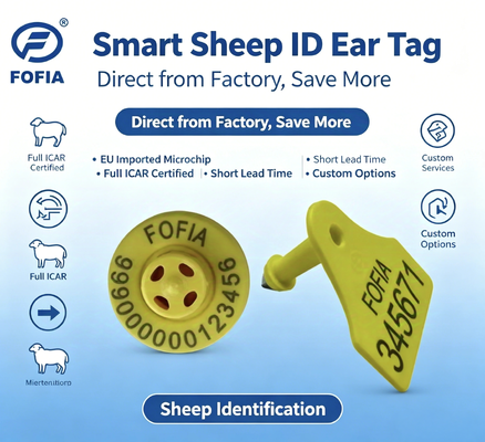 350N টেনশন এবং RFID ট্র্যাকিং সহ লাইভস্টকের জন্য ICAR সার্টিফাইড TPU ইলেকট্রনিক ইয়ার ট্যাগ