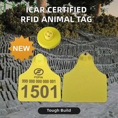 ফুল আইসিএআর ইয়ার ট্যাগ RFID ইলেক্ট্রনিক ইয়ার ট্যাগ পশুসম্পদ পশুদের জন্য ট্যাম্পারপ্রুফ TPU কানের ট্যাগ গবাদি পশু ব্যবস্থাপনার জন্য