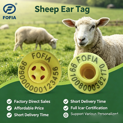 ET969 ভেড়া RFID ইলেকট্রনিক ইয়ার ট্যাগ ISO11784/11785 FDX-B পশু সনাক্তকরণ ট্যাগ গবাদি পশু ট্রেসযোগ্যতার জন্য