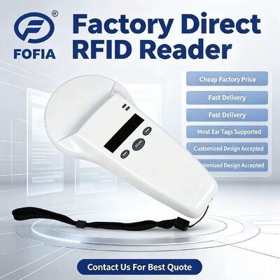 জলরোধী RFID হ্যান্ডহেল্ড রিডার 128x32 OLED স্ক্রীন ইউএসবি ফর প্লাস্টিক লং-রেঞ্জ সলিউশন পোষা প্রাণী এবং খামার এবং খামারের জন্য 125khz ব্যবহার