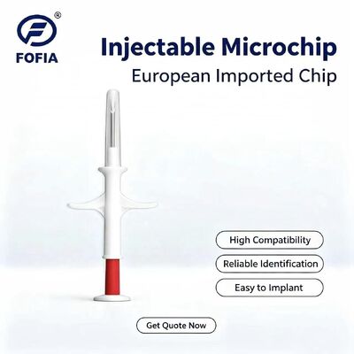 আইসিএআর প্রত্যয়িত FOFIA RFID 134.2kHz পশু মাইক্রোচিপ FDX/EM4305 চিপ আইপি 67 জলরোধী পোষা প্রাণীর জন্য ইনজেকশন প্লাস্টিক