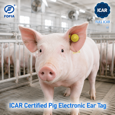 Fofia ET908 RFID পশু কান ট্যাগ 134.2KHz FDX-B স্মার্ট পশু ID ট্যাগ পূর্ণ ICAR সঙ্গে