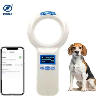 জলরোধী সাদা FOFIA PT200 RFID হ্যান্ডহেল্ড রিডার 128x64 OLED স্ক্রিন 134.2kHz ফ্রিকোয়েন্সি দীর্ঘ দূরত্ব রিডিং