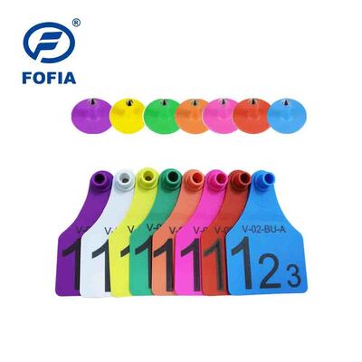 Plastic Cow Ear Tags TPU Material Bovine Cattle Ear Mark Tags with Number Animal Tracking Chip