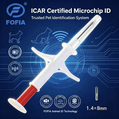 FOFIA নতুন RFID 134.2kHz পশু মাইক্রোচিপ FDX/EM4305 চিপ IP67 জলরোধী গরু/মুরগি/ভেড়া গৃহপালিত পোষা প্রাণী PP