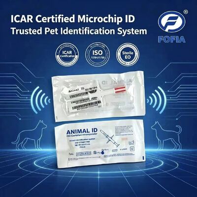 Fofia নতুন ICAR সার্টিফাইড RFID 134.2kHz PP পশু আইডি মাইক্রোচিপ কুকুর এবং বিড়ালের জন্য জলরোধী 1.5 বছরের ওয়ারেন্টি
