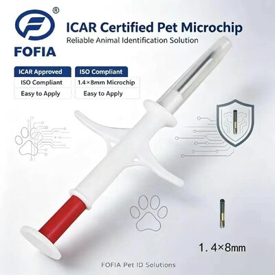 FOFIA নতুন আরএফআইডি 134.2kHz পশু মাইক্রোচিপ FDX/EM4305 IP67 জলরোধী গবাদি পশু/শূকর/ভেড়া গবাদি পশু পোষা ইনজেকশন পিপি