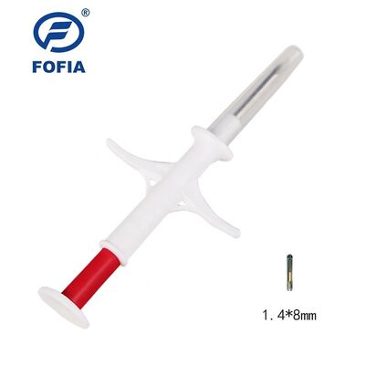 FOFIA ZS007 ICAR সার্টিফাইড 134.2kHz RFID পশু মাইক্রোচিপ FDX/EM4305 IP67 জলরোধী হোয়াইট পিপি 1.4x8mm কুকুর বিড়াল খরগোশ গবাদি পশু নতুন