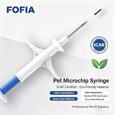 FOFIA ZS007 RFID 134.2kHz অ্যানিমাল মাইক্রোচিপ FDX/EM4305 চিপ আইপি 67 জলরোধী গবাদি পশু পোষা প্রাণী ইনজেকশন প্লাস্টিক প্যাকেজিং নতুন 1.5