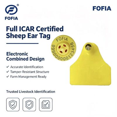 Durable Waterproof Goat Sheep Electronic Animal Tracking Ear Tag New High Quality RFID TPU Laser Coding 3 Year Warranty Fofia