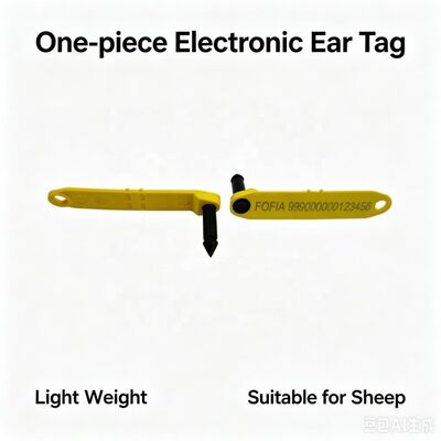 New Fofia High-Temperature Resistant Integrated Anti-Shedding Laser-Coded Electronic ET969 Ear Tag Sheep Built-in RFID RF Chip