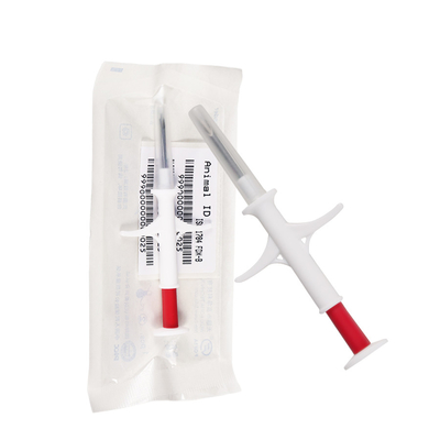 ISO11784/5 FDX-B স্ট্যান্ডার্ড আরএফআইডি পশু আইডি মাইক্রোচিপ ডিসপোজেবল সিরিঞ্জ চিপস অনন্য ডেটা নিরাপত্তা
