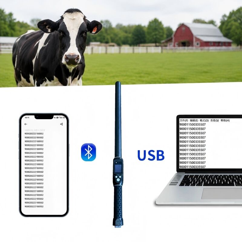 PT290 LF RFID স্টিক রিডার∙ 134.2KHz ব্লুটুথ হ্যান্ডহেল্ড স্ক্যানার প্রোটোকল ISO11784/5 FDX-B এবং HDX USB ব্লুটুথ ইন্টারফেসের সাথে