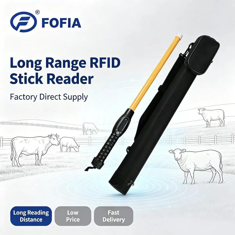 FOFIA PT280 134.2kHz RFID রিডার পিভিসি এনএলআইএস অস্ট্রেলিয়া আইসিএআর অনুমোদিত গবাদি পশু আইডি 7000 রেকর্ড সঞ্চয়স্থান 10-20 সেমি পাঠ দূরত্ব আইএসও