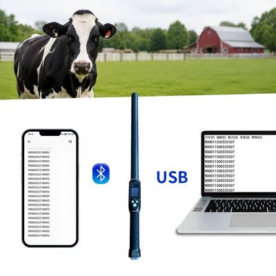 PT290 LF RFID স্টিক রিডার∙ 134.2KHz ব্লুটুথ হ্যান্ডহেল্ড স্ক্যানার প্রোটোকল ISO11784/5 FDX-B এবং HDX USB ব্লুটুথ ইন্টারফেসের সাথে
